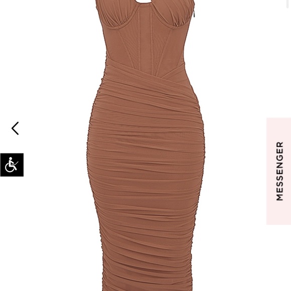 House of CB Dresses House Of Cb Valentina Asymmetric Cut Out Midi